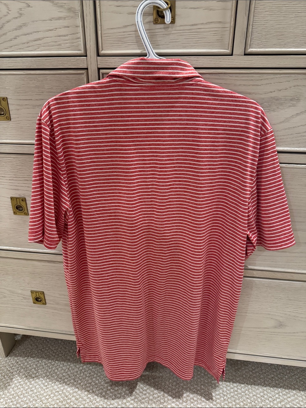 Champion Red & White Striped Polo with UGA Logo - Medium - Picture 4 of 4